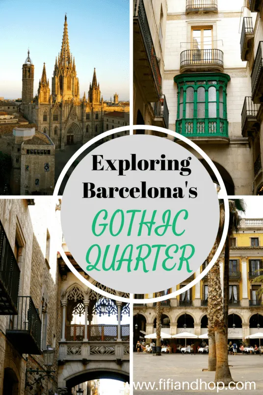 Exploring the Gothic Quarter in Barcelona.
