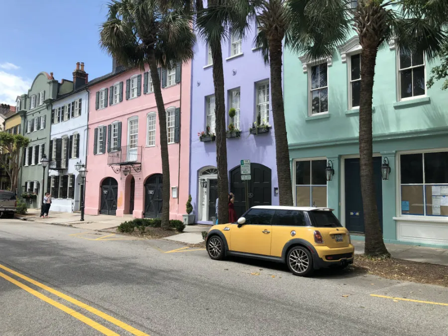 Rainbow Row is a popular site to visit on a Charleston Getaway