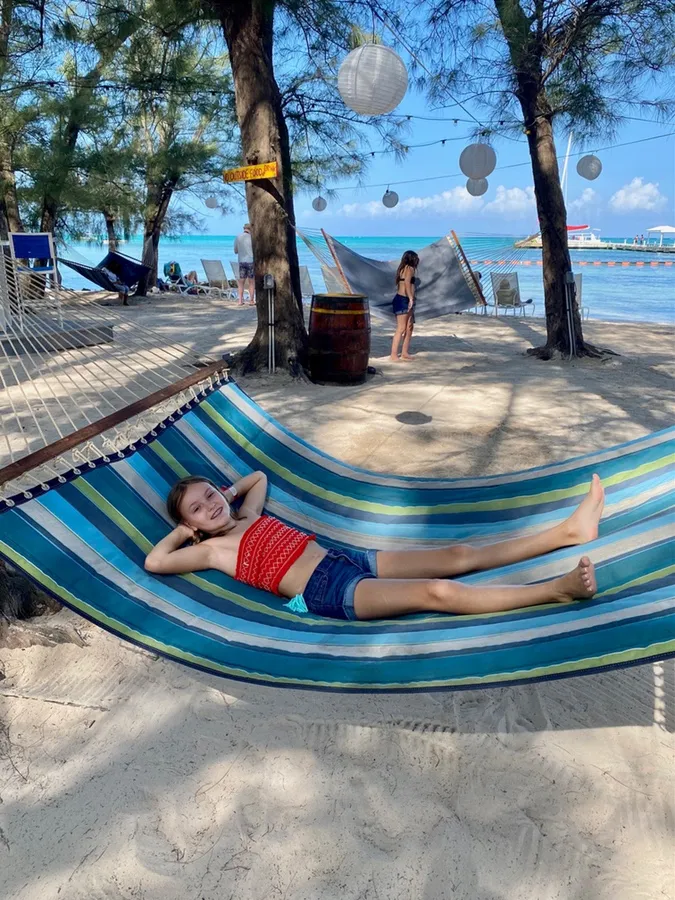 Relaxing at Rum Point Grand Cayman