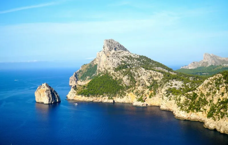 View from Mirador des Colomer in Cap de Formentor in Mallorca.