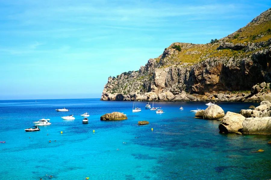 Cala Figuera beach on Cap de Formentor in mallorca