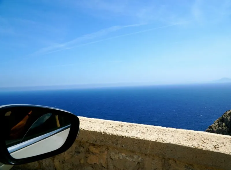 Looking out the window on the drive to Cap de Formentor