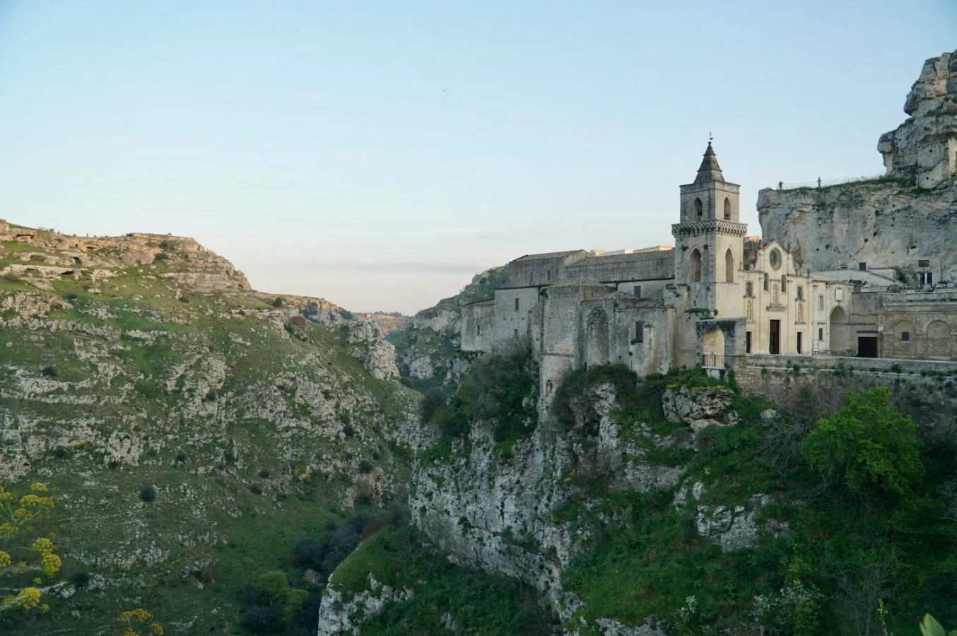 Rupestrian church in Matera Italy