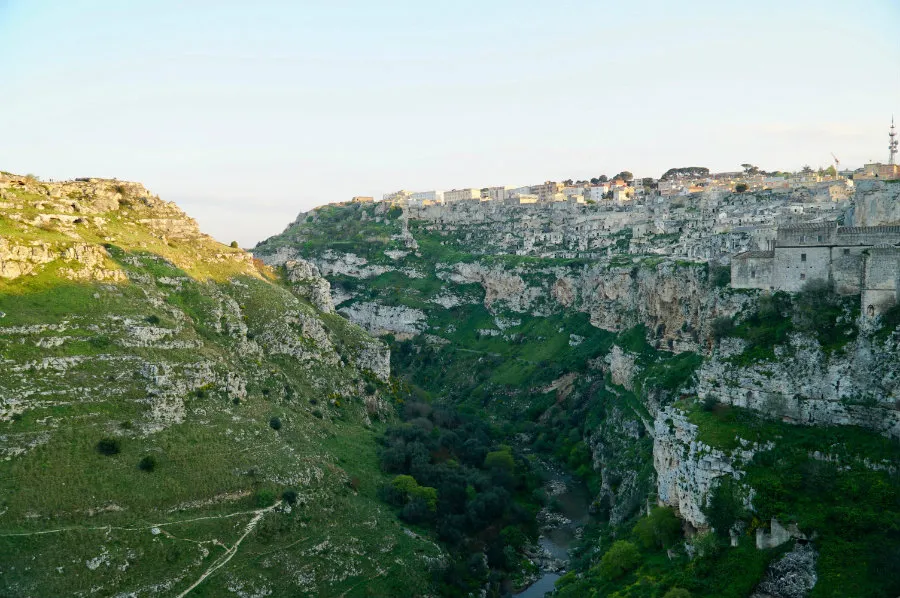 Matera Italy, ravine and gorge