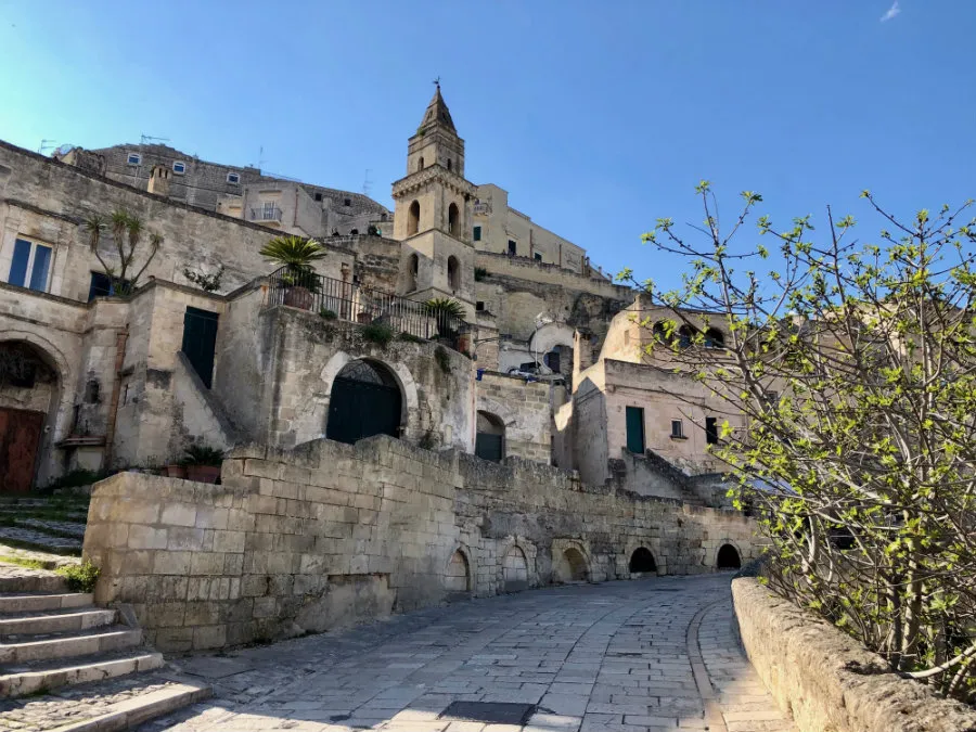 Walking around the Sassi in Matera Italy