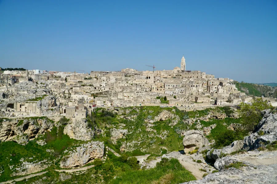 View of Matera from Murgia National Park