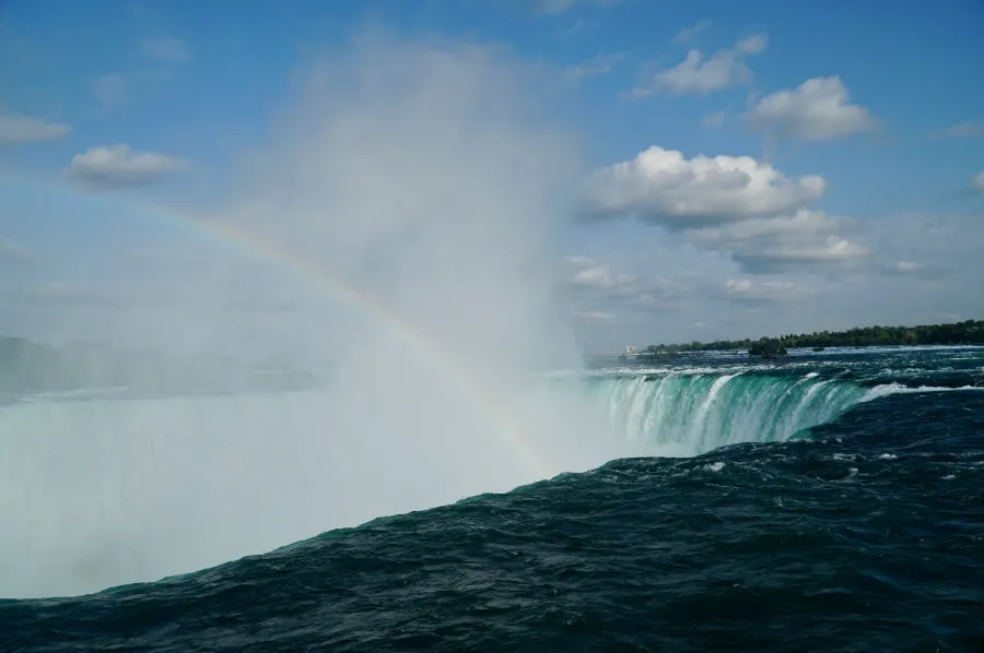 Rainbow over Horseshoe Falls at Niagara Falls
