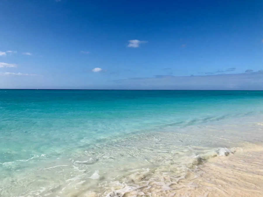 Grace Bay at Turks and Caicos, turquoise water