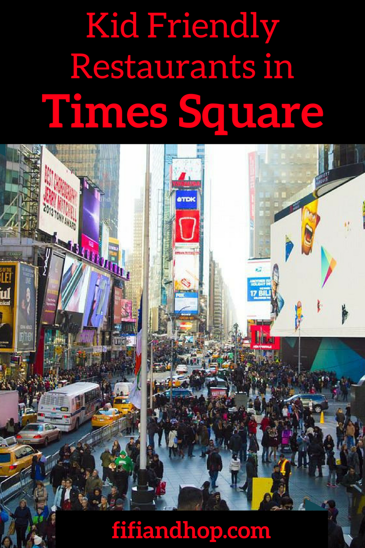 Kid friendly restaurants in Times Square