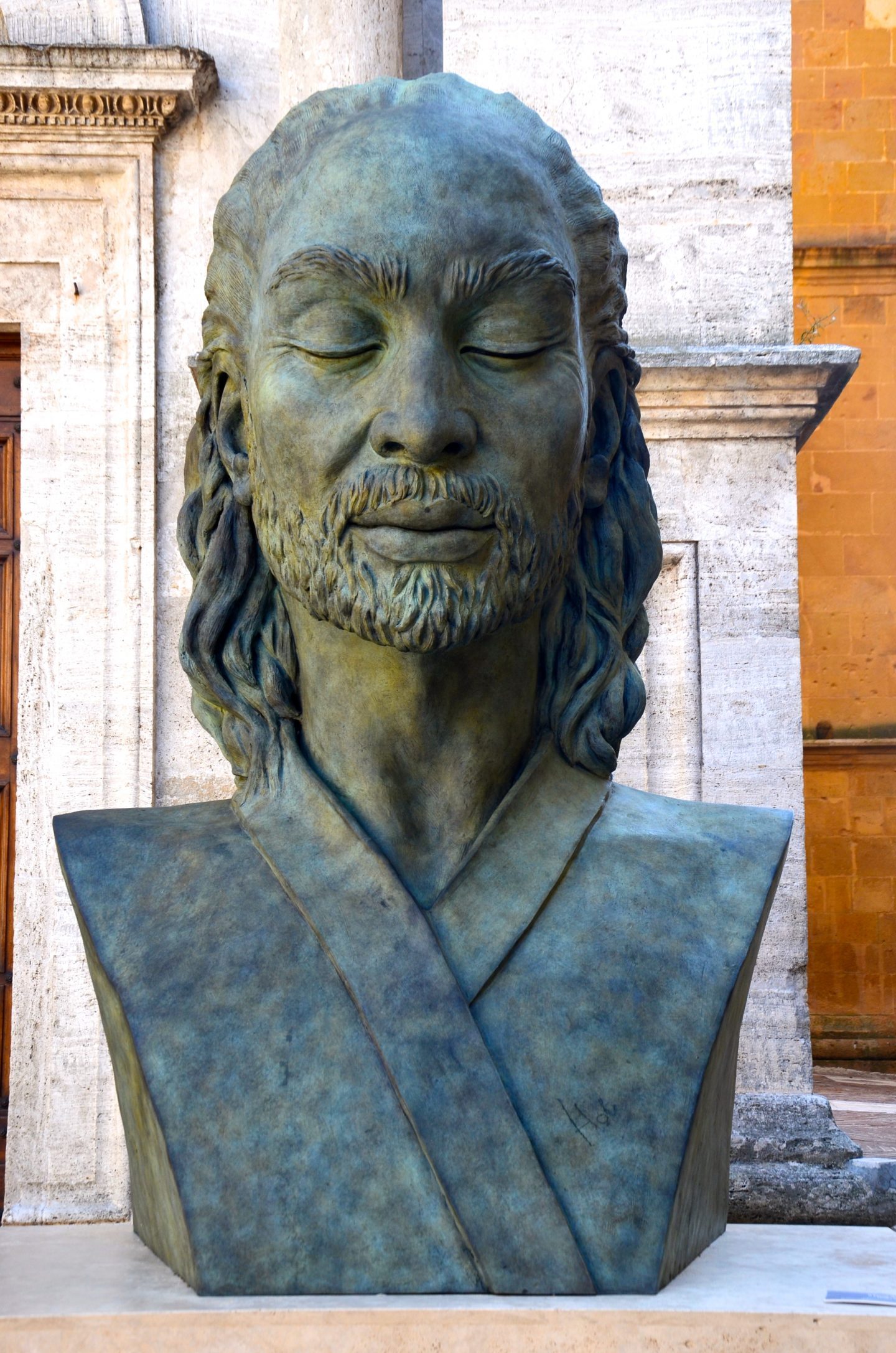 Another large sculpture in town in Pienza, Tuscany.