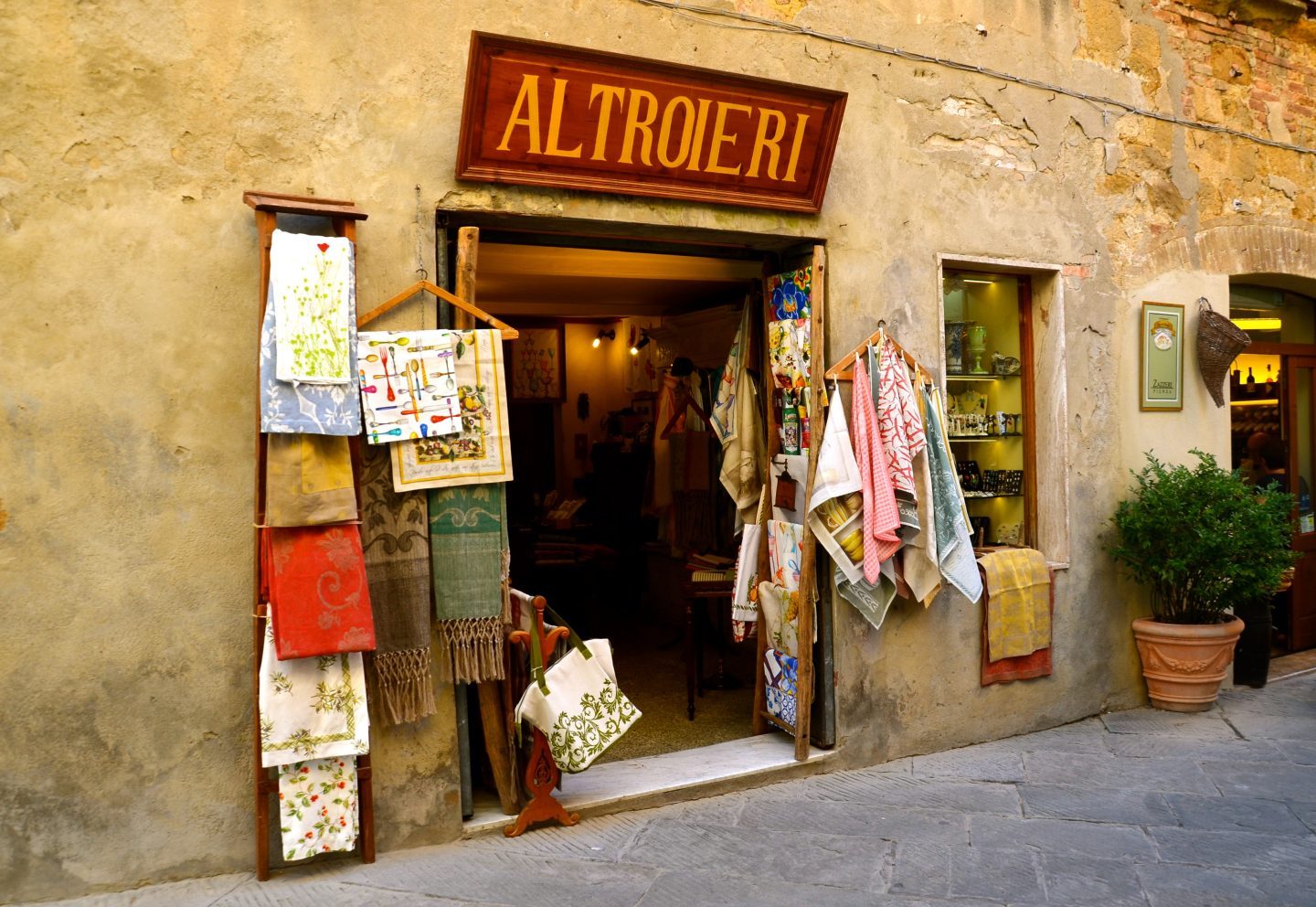 Storefront in Pienza Tuscany