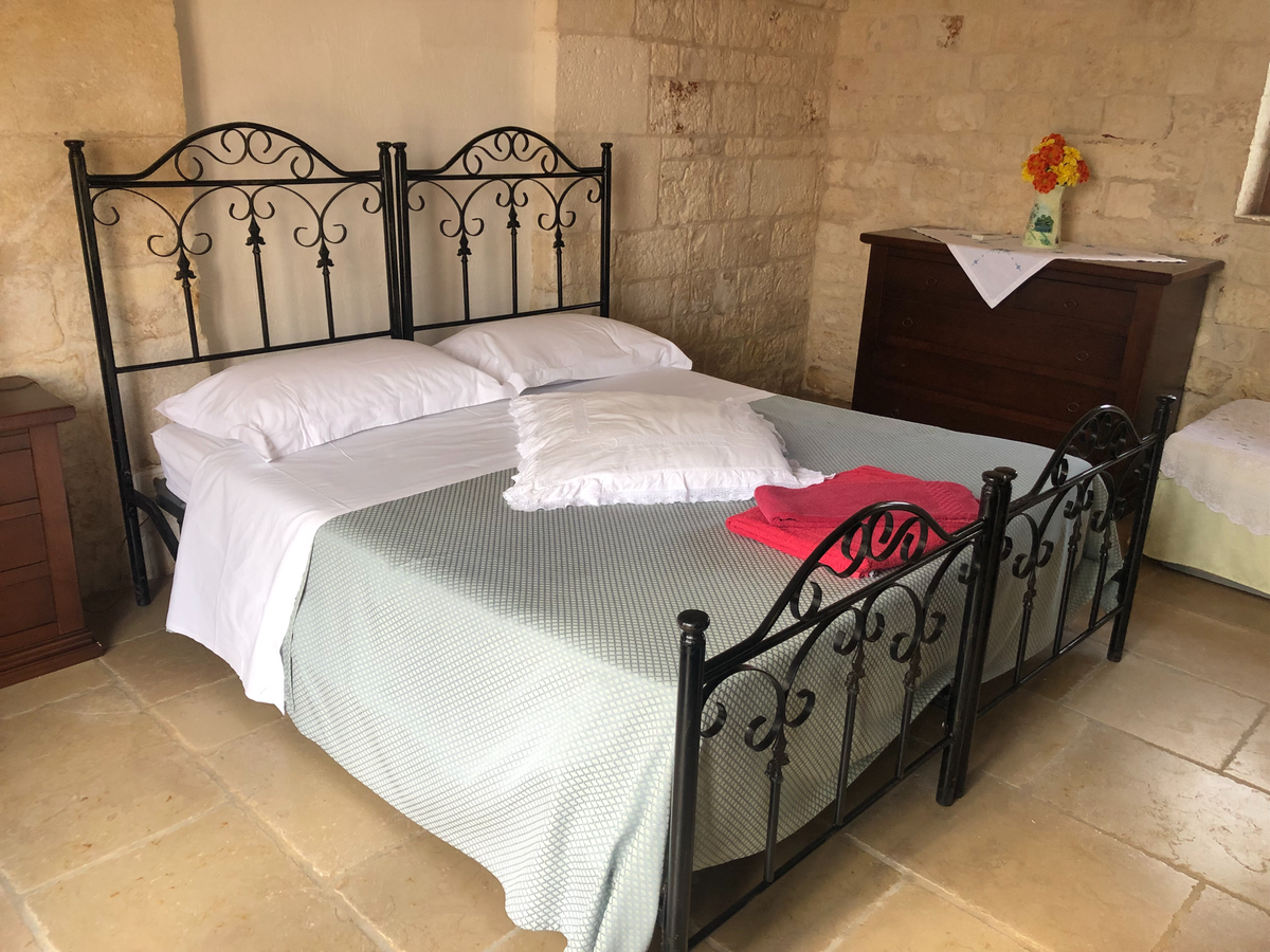 Guest room at Masseria Morrone in Puglia