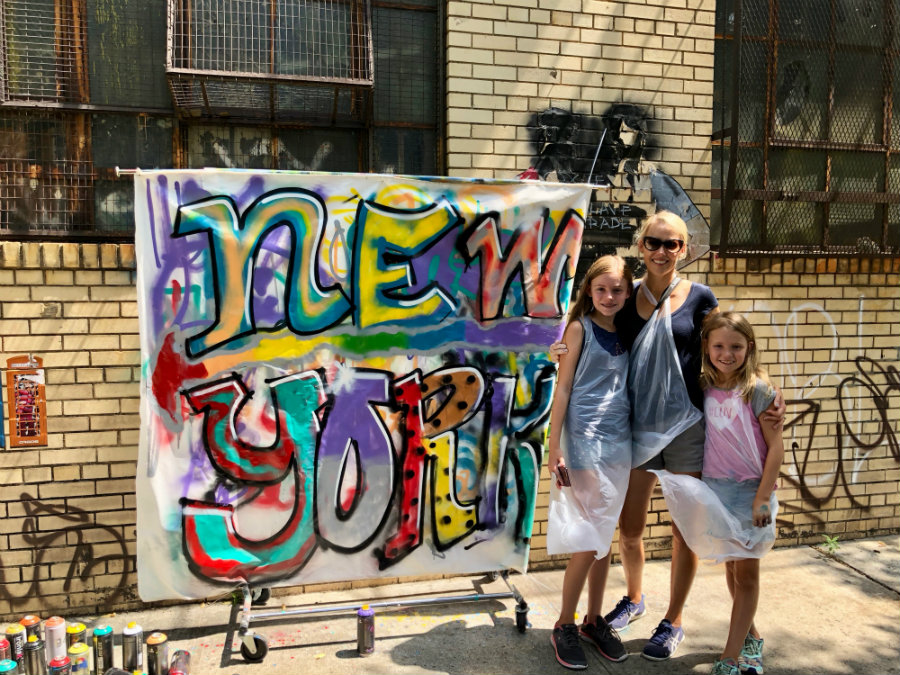 Our masterpiece with the Brooklyn graffiti workshop with Brooklyn Unplugged