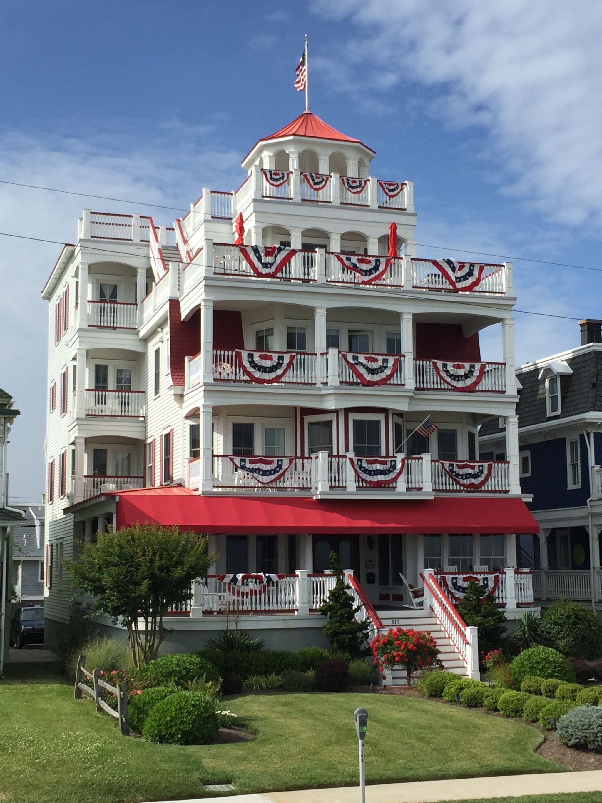 House in Cape May, NJ with Independence Day decorations