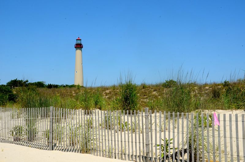 The Cape May Lighthouse is a popular attraction in Cape May, New Jersey.