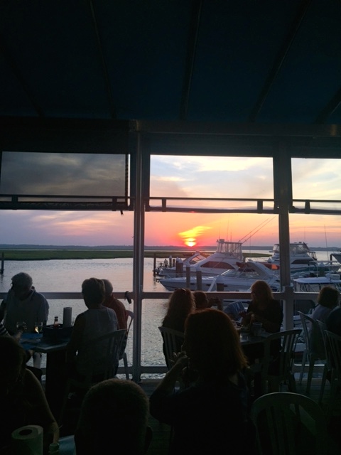 Eating crabs at the Crab House in Two Mile Landing in Wildwood, New Jersey.