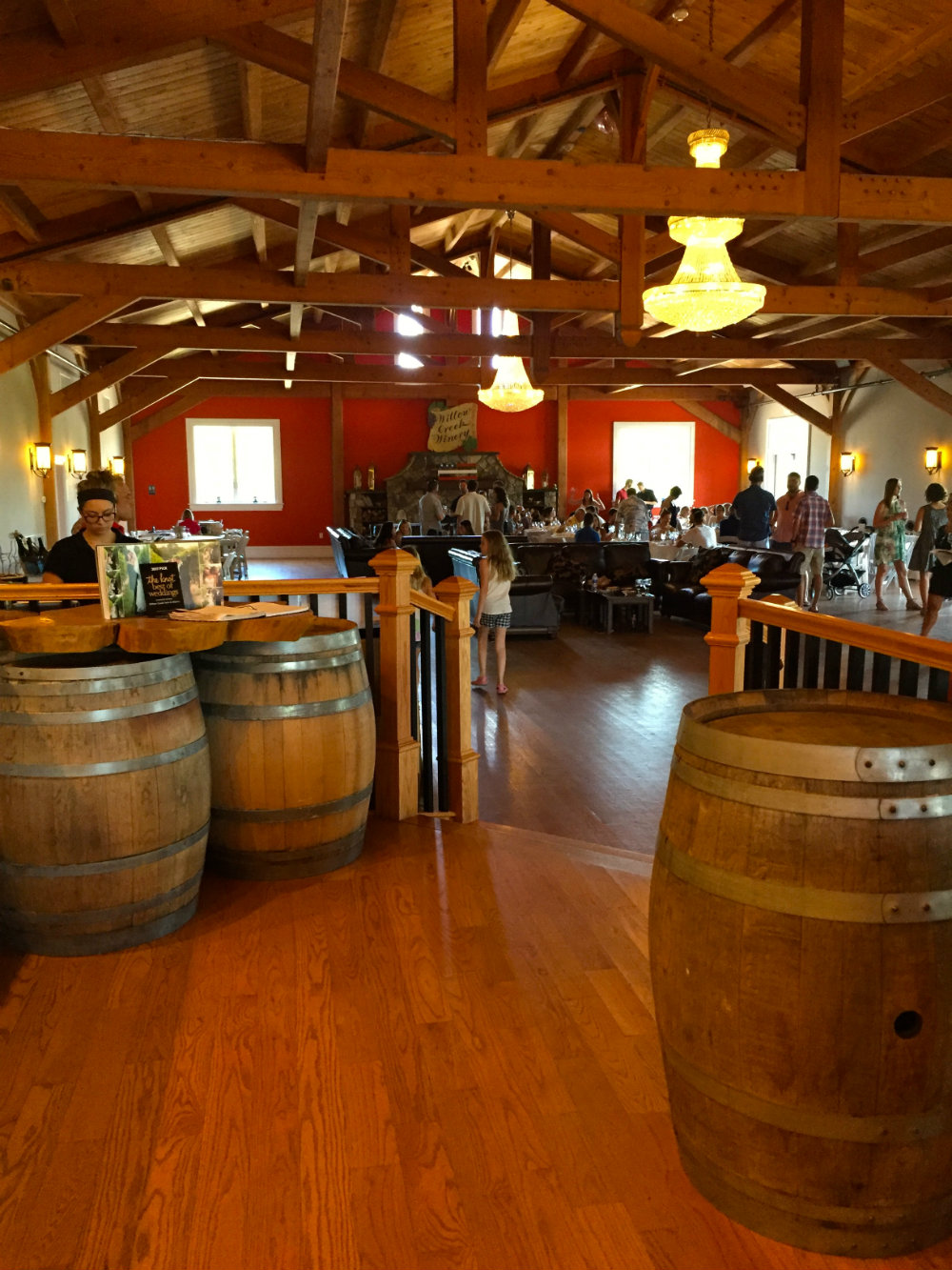 Admiring the inside of Willow Creek wine vineyards in Cape May, New Jersey.