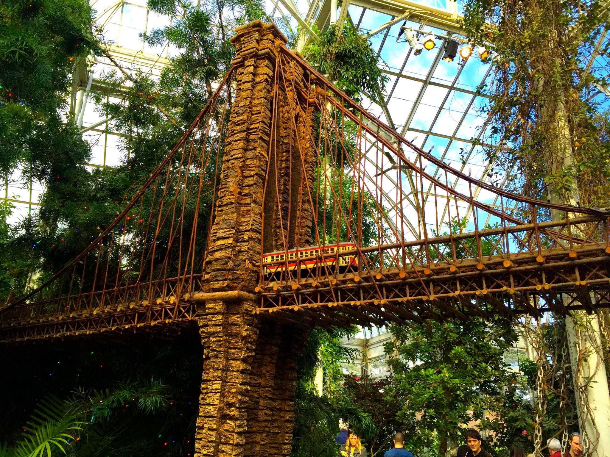 Christmas in New York at the Holiday Train show at the New York Botanical Garden.