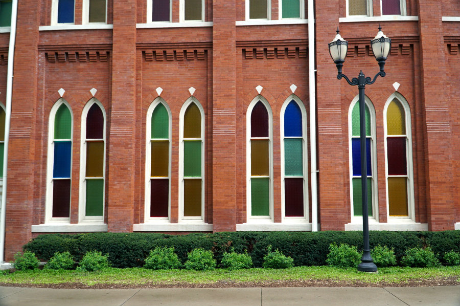 Beautiful windows at the Ryman Auditorium in Nashville
