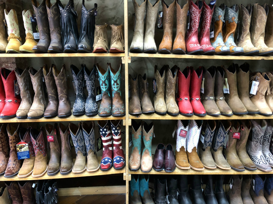 Cowgirl boot shopping in Downtown Nashville