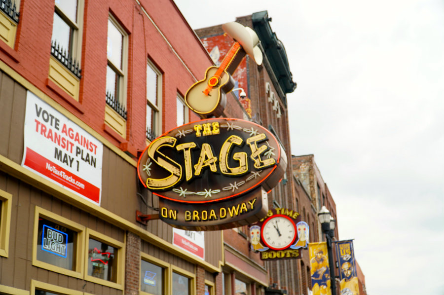 A walk on Broadway in Nashville, TN