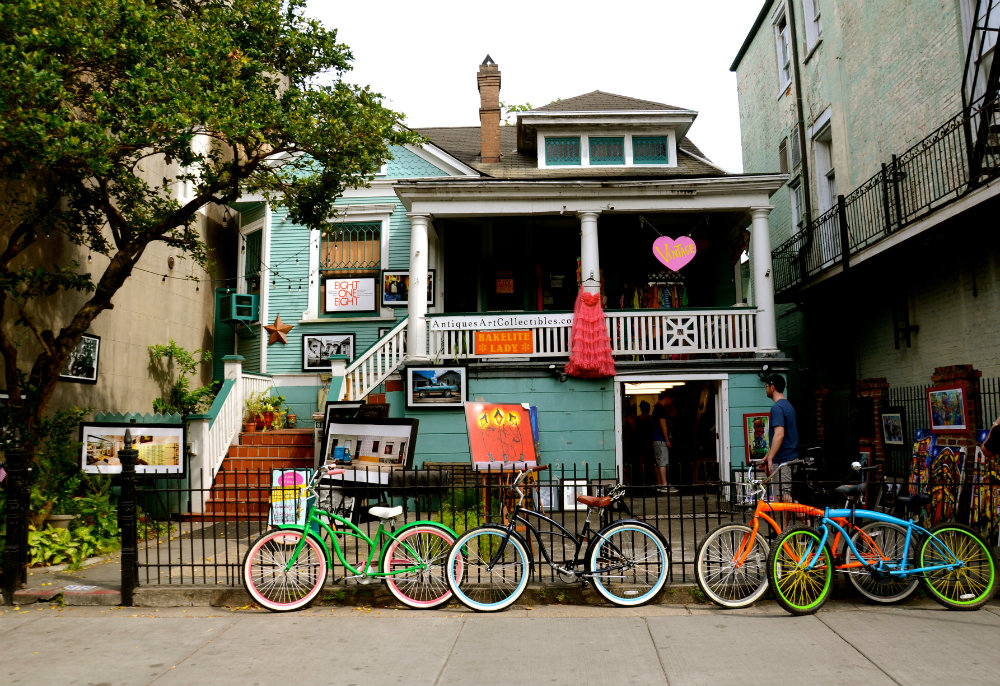Bicycle shop in the French Quarter in New Orleans
