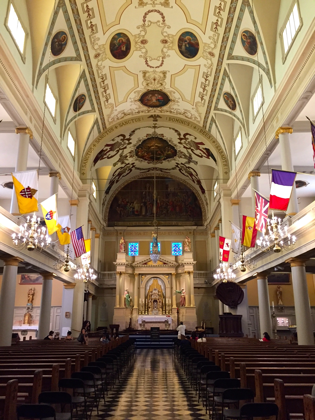 Inside the St. Louis Cathedral in the French Quarter in New Orleans.