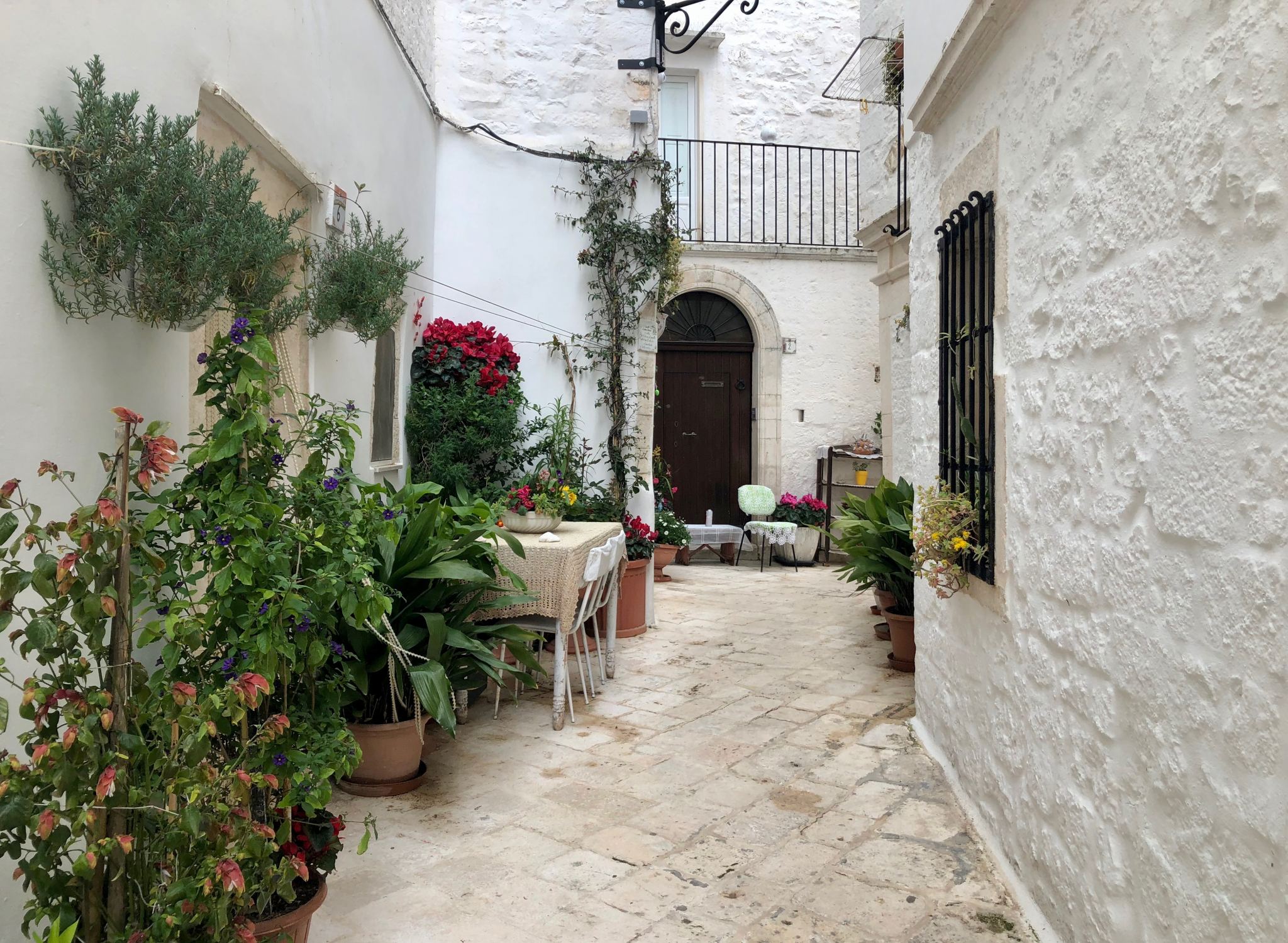 The white washed buildings of Locorotondo, Puglia in Italy