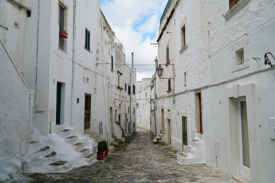 Walking the streets of Ostuni in Puglia
