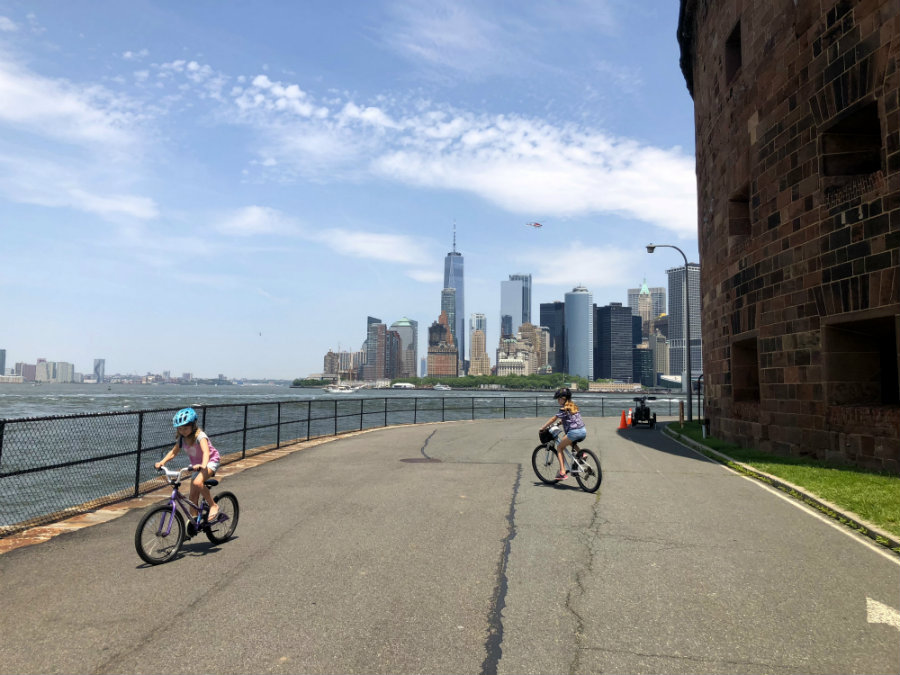Biking on Governors Island