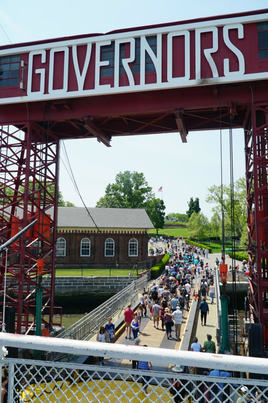Ferry landing at Governors Island in New York City