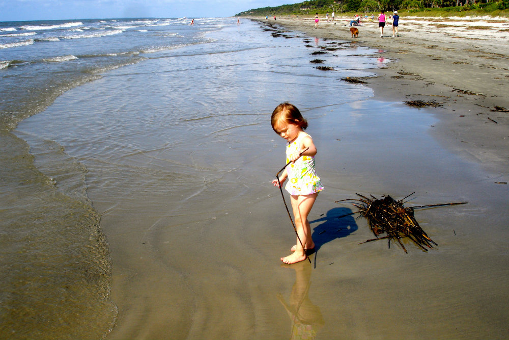 Hilton head island has 12 miles of pristine, white sand beaches.