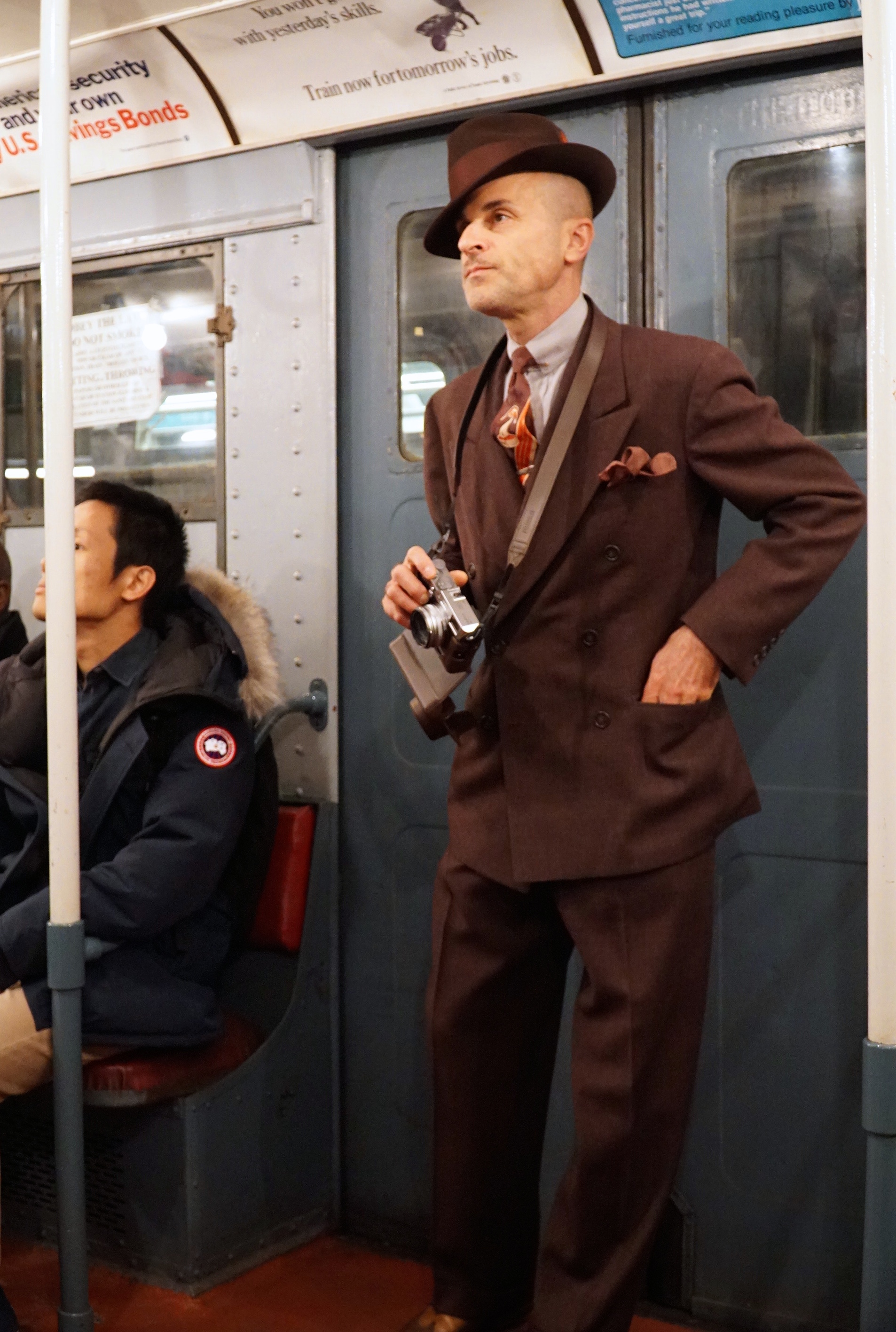 Period costume on the Holiday Nostalgia Train in New York City