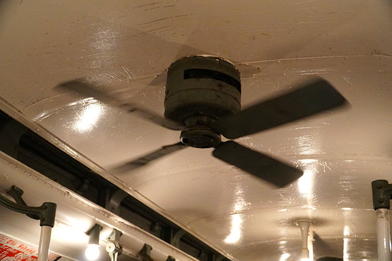 Ceiling fan on the Holiday Nostalgia Train in New York City