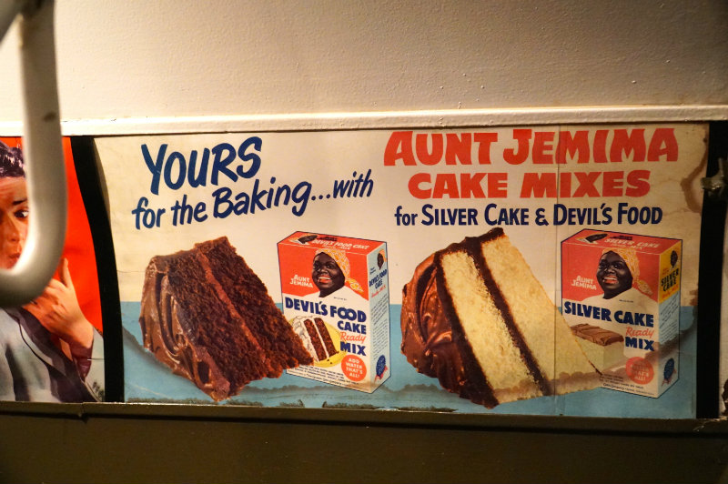 Aunt Jemima advertisement on the holiday nostalgia train in New York City