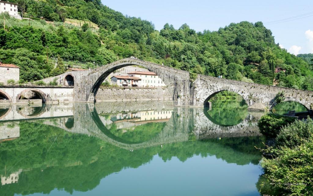 Ponte della Madalena in Tuscany is one of the places visited by Katy with Untold Morsels on her family vacation to Tuscany.