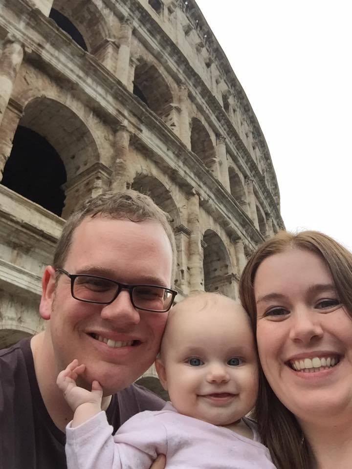 Wandermust Family summer vacation in Rome Italy at the Colliseum.