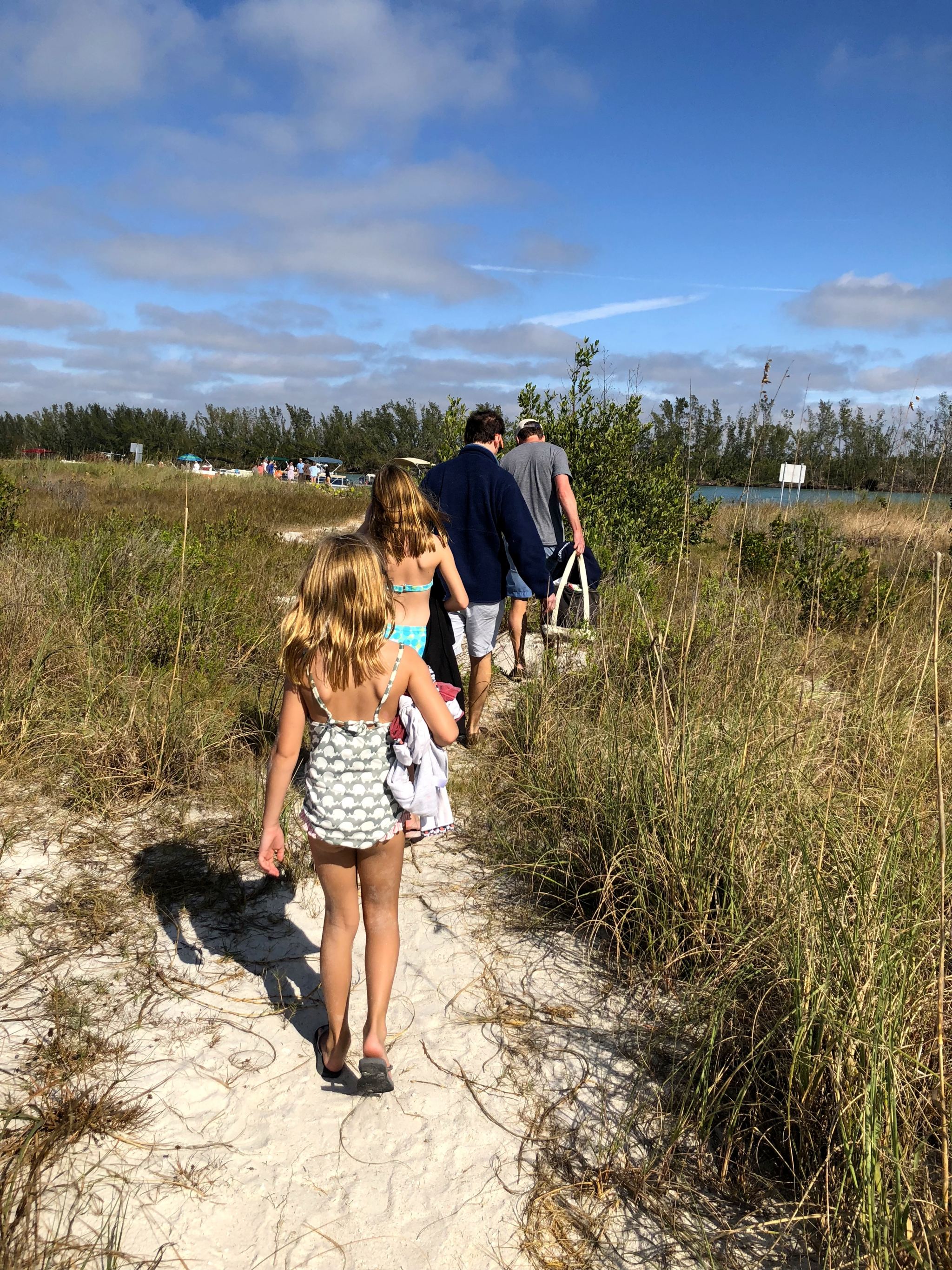 Walking on Keewaydin Island in Florida