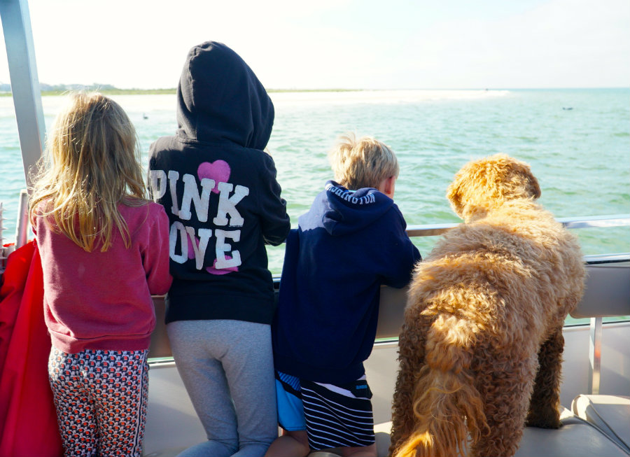 Boat ride on the Hemingway shuttle to Keewaydin Island in Florida.