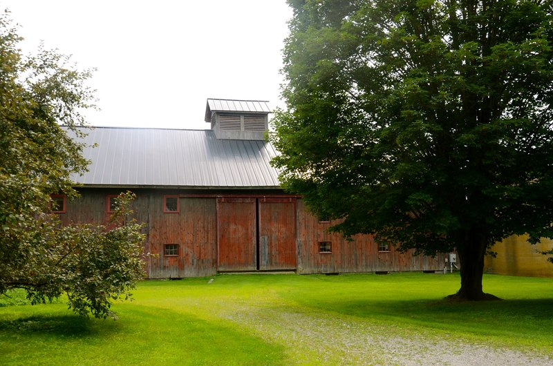 Red barn in Litchfield County, Connecticut.