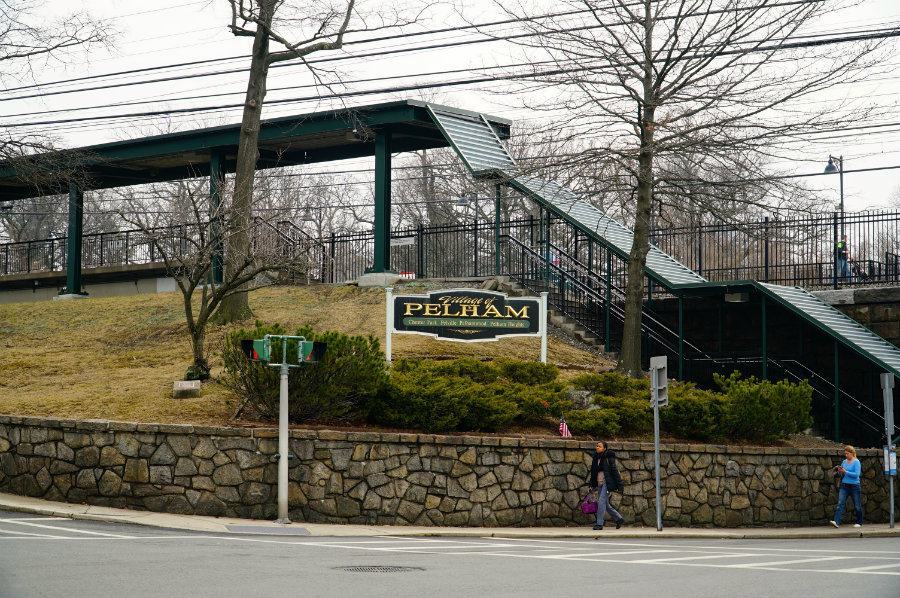 The train station in Pelham, NY
