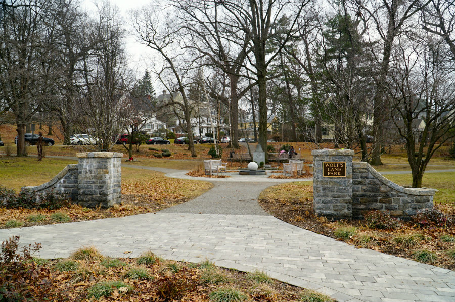 Taking a walk in Wolfs Lane Park in Pelham, NY