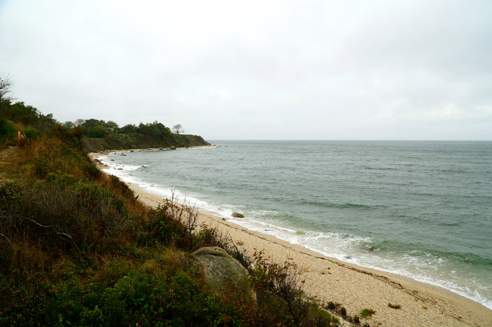 View of the Long Island Sound from Kontokoska winery in North Fork, Long Island.