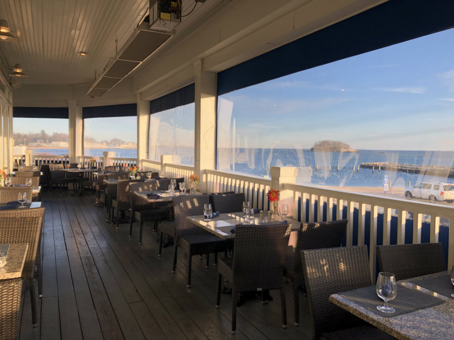 Dining at the Wharf restaurant at the Madison Beach Hotel