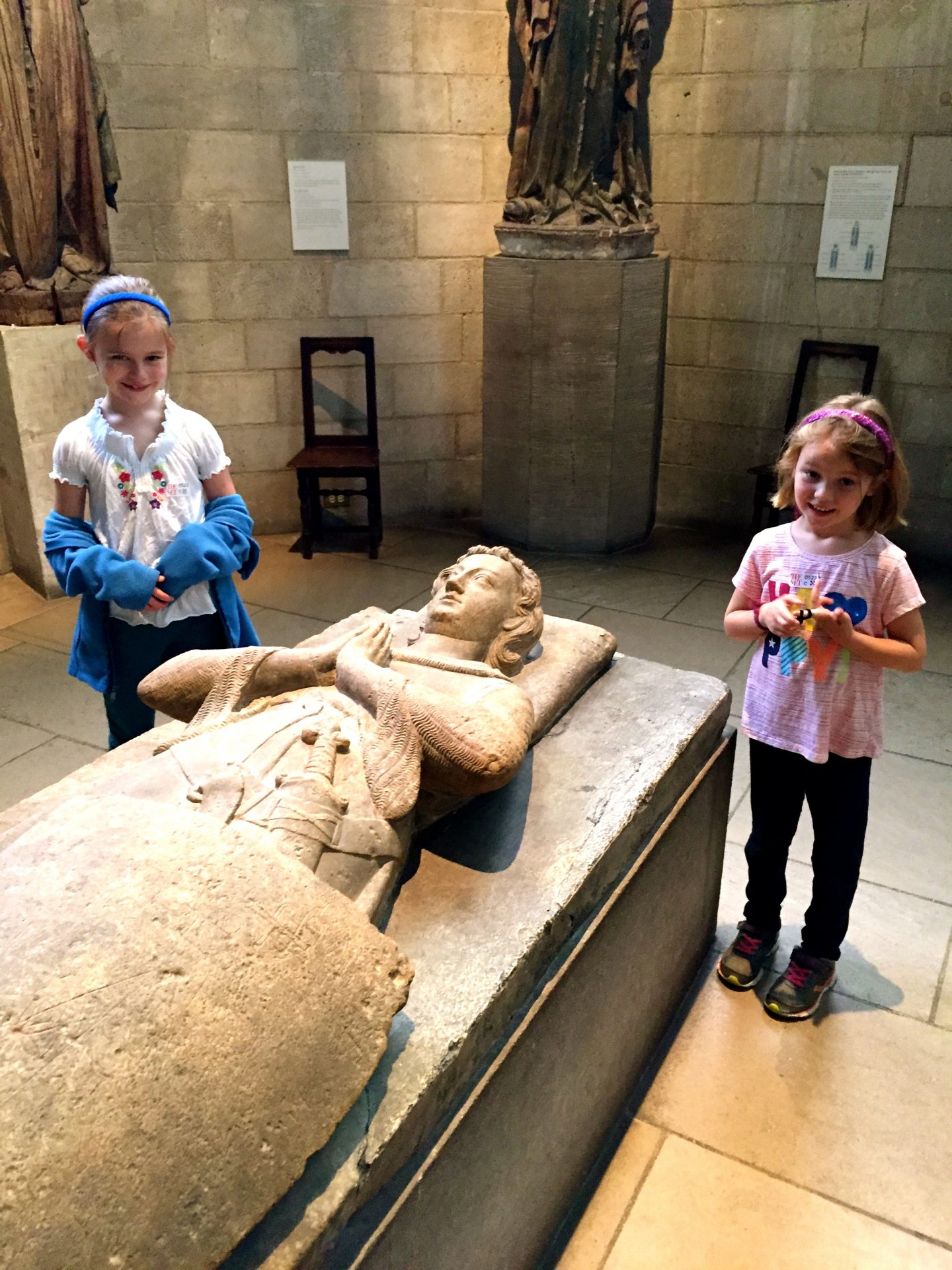 Family day out at the Cloisters in NYC.