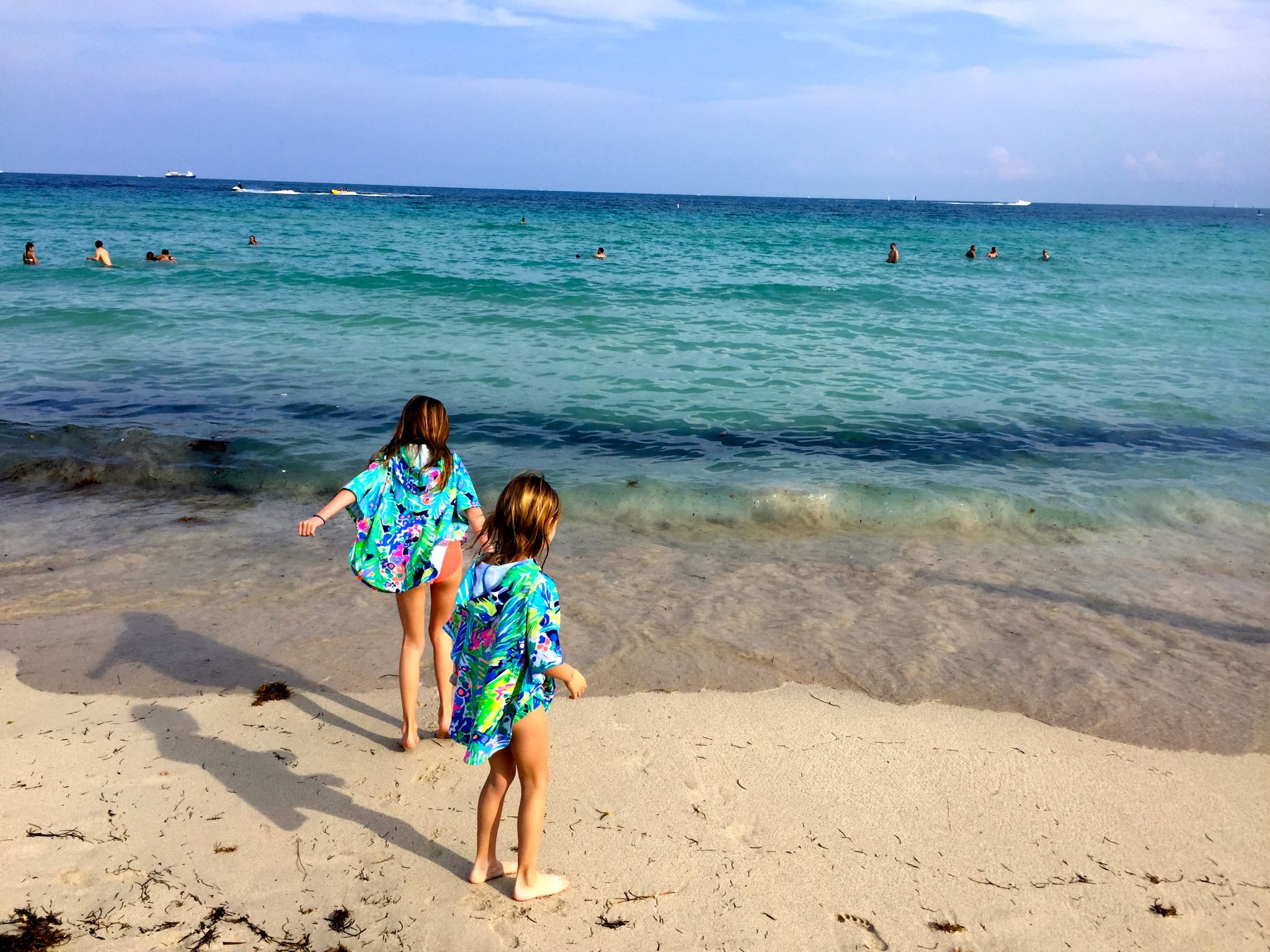 Kids Playing at the beach in South Beach Miami