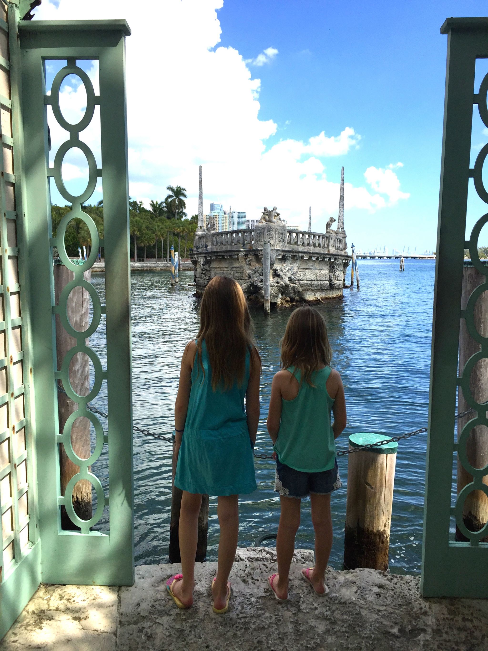 Discovering the outdoors at the Vizcaya estate in Coconut Grove Miami.