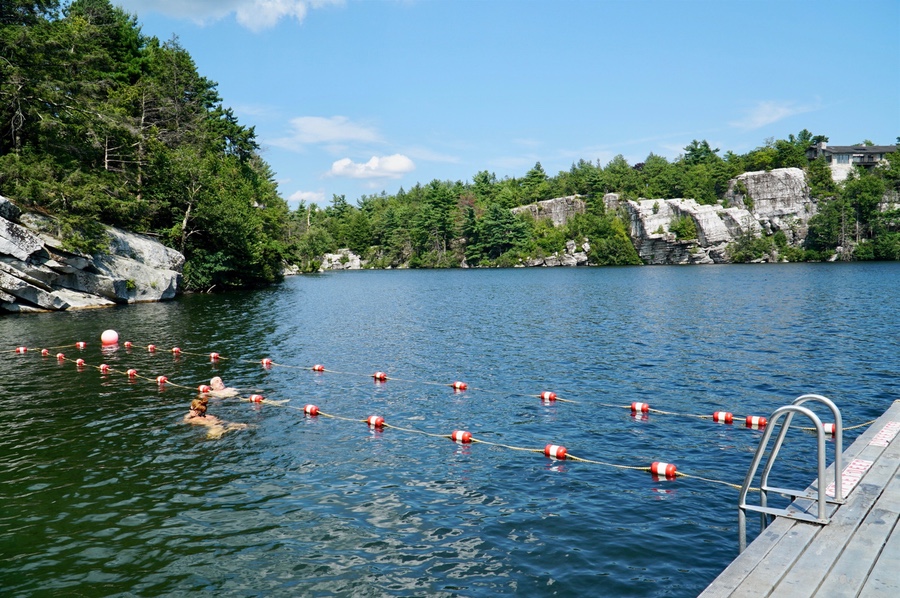 Swimming in Lake Minnewaska in Minnewaska State Park Preserve