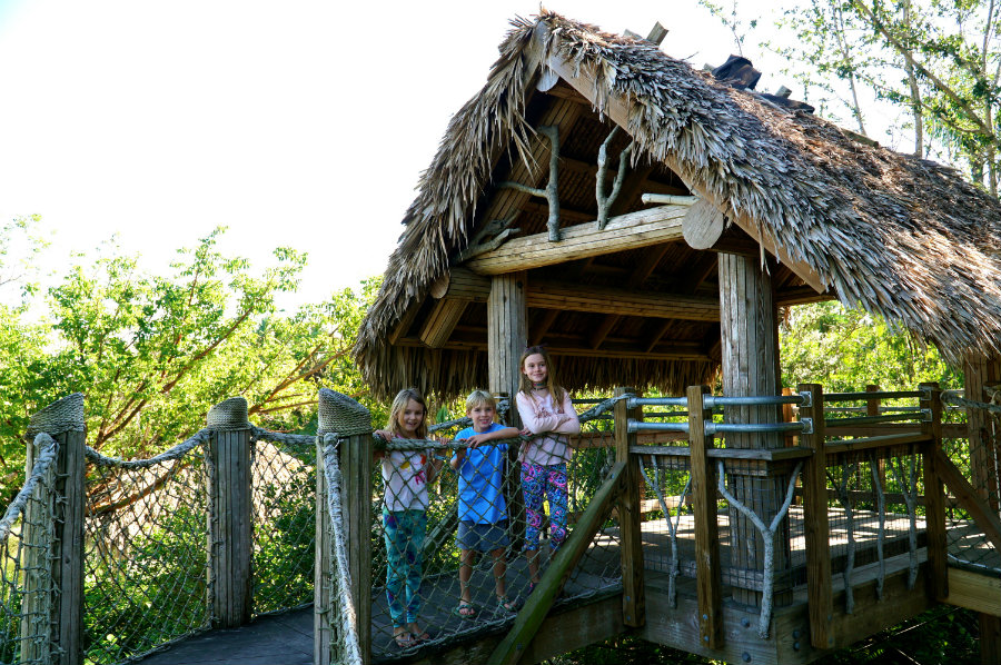 Playing in the Children's Garden at the Naples Botanical Garden