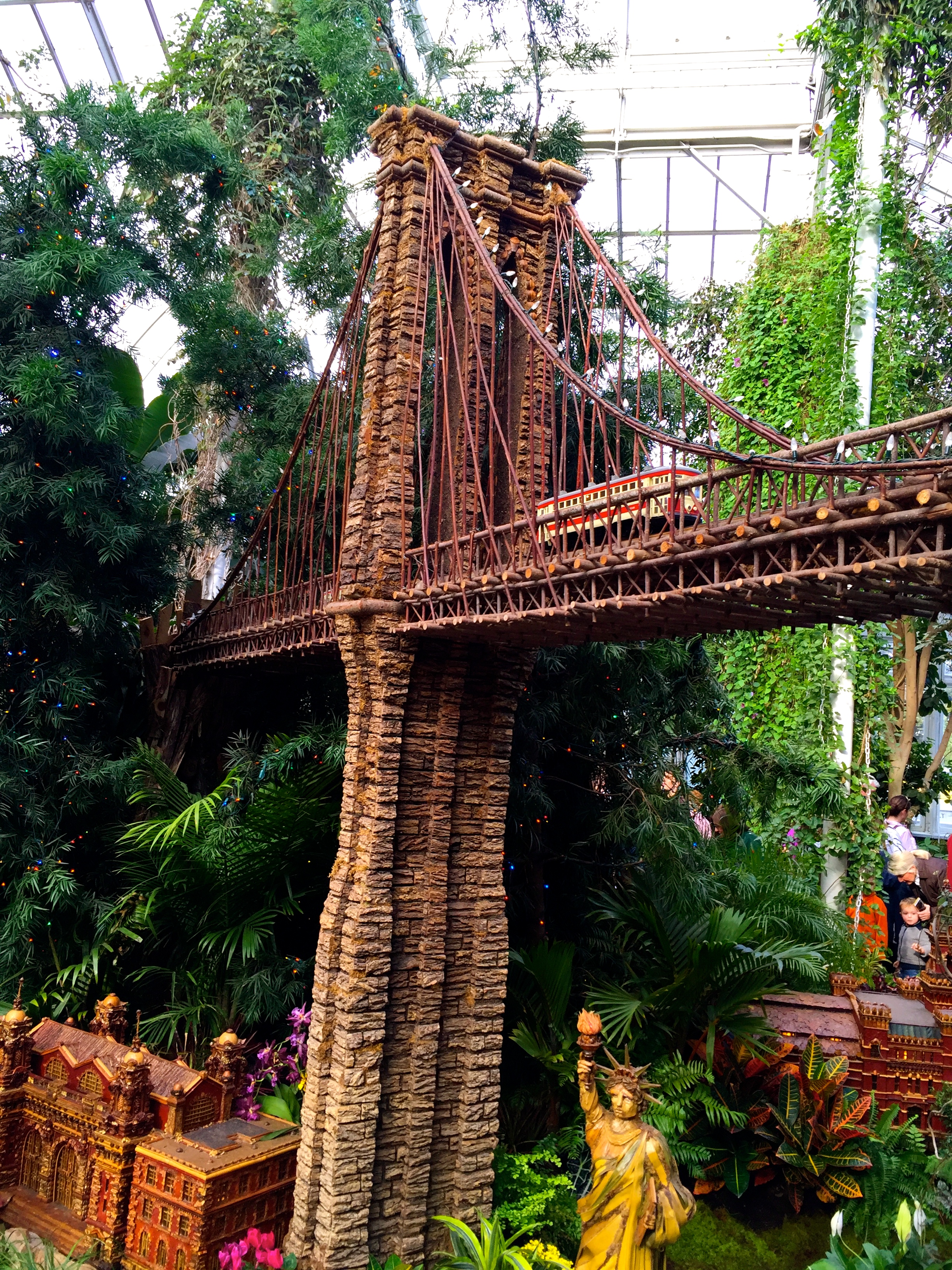 Brooklyn Bridge at the Holiday Train Show at the New York Botanical Garden